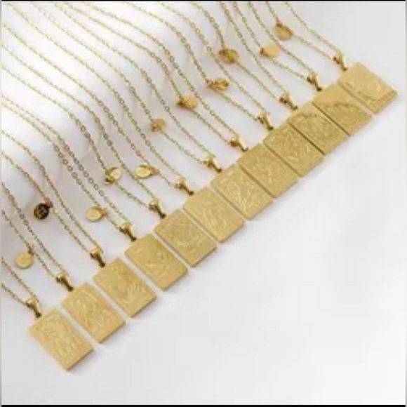 Zodiac/Horoscope Pendant Necklace, 18K Gold Plated, All Star signs available, NE - Picture 2 of 2